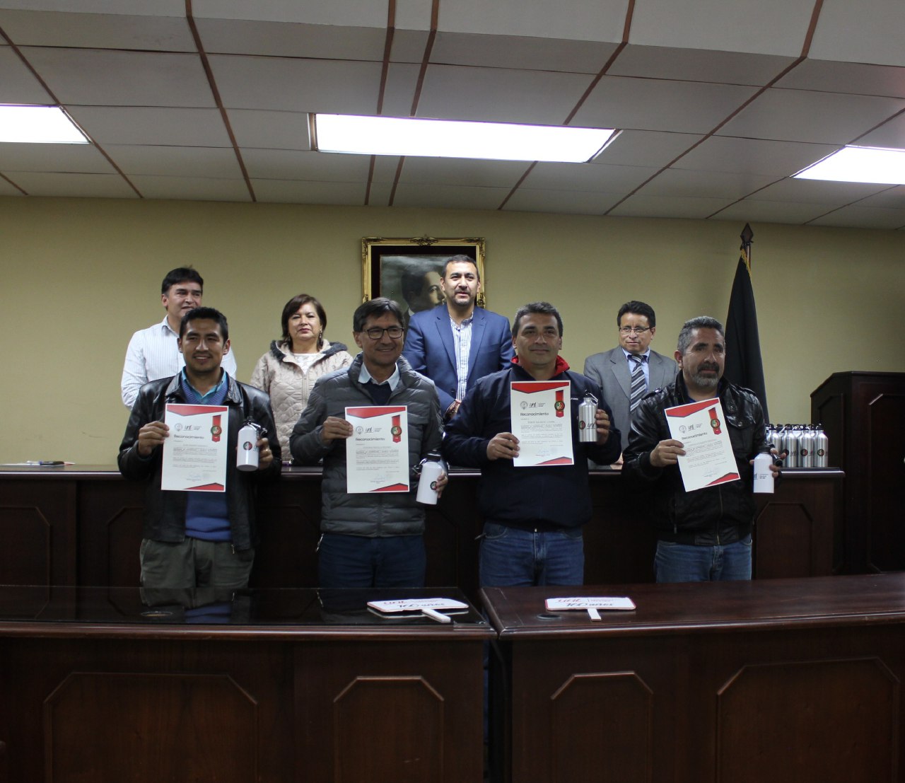 Nikolay Aguirre, rector de la UNL reconoce el esfuerzo y radiante contribución de los compañeros universitarios que participaron en los  XX Juegos Nacionales de Universidades y Escuelas Politécnicas FENATUPE 2019