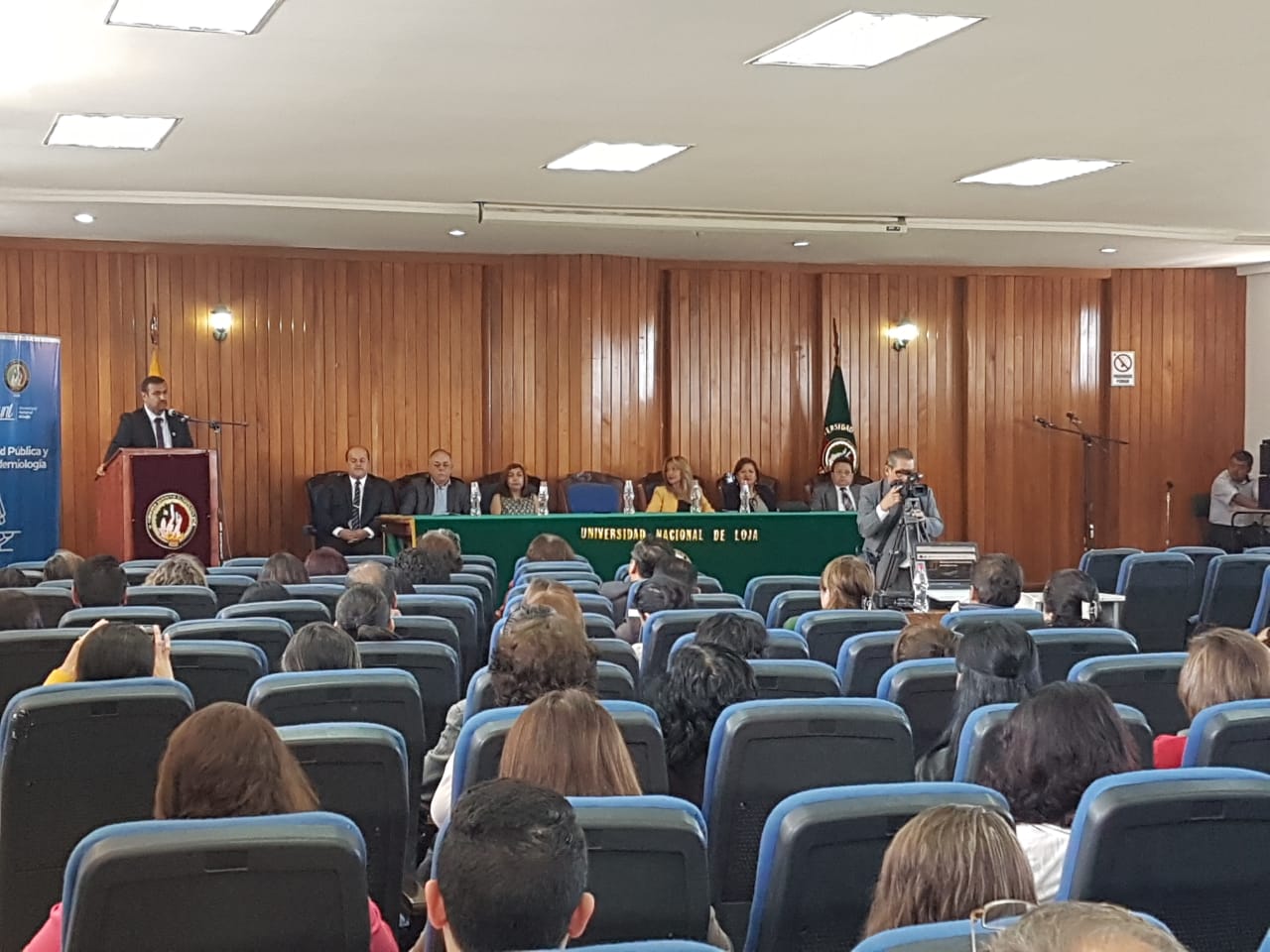 Intervención del Ph.D., Nikolay Aguirre, rector de la —UNL—.