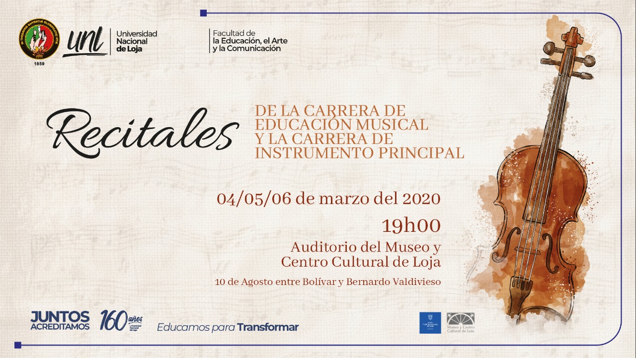 Recitales de la carrera de Educación Musical e Instrumento Principal 