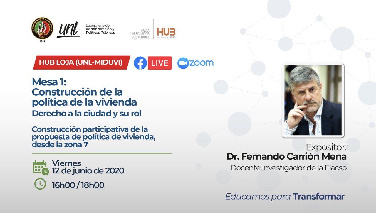 Webinar | Construcción de la política de vivienda: Derecho a la ciudad y su rol