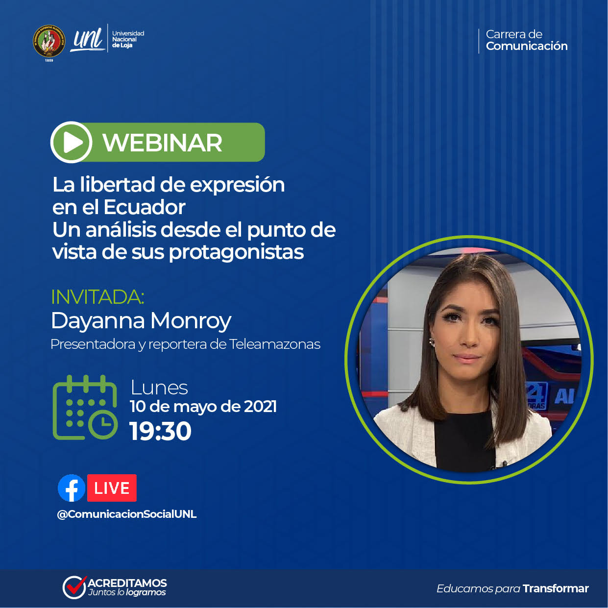 UNL invita a webinar sobre libertad de expresión