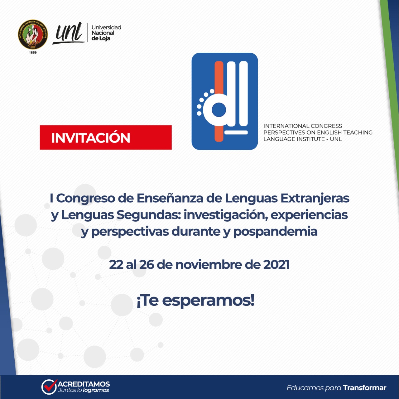  UNL invita al primer congreso científico de enseñanza de inglés 