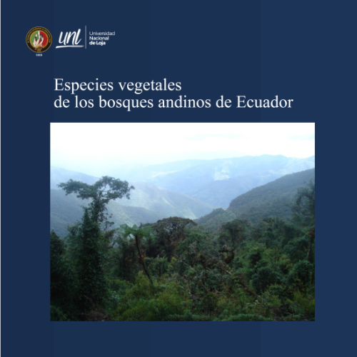 Porta de libro denominado Especies vegetales de los bosques andinos de Ecuador