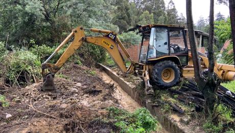 UNL realiza trabajos ante fuertes lluvias