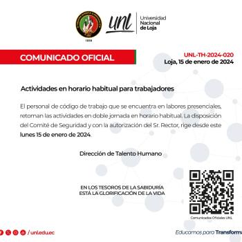 Comunicado Oficial Actividades en horario habitual para trabajadores