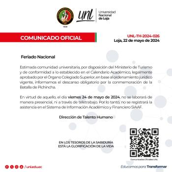 Feriado de Conmemoración por la Batalla de Pichincha