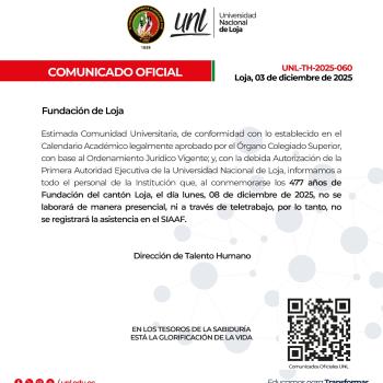 Comunicado Oficial Nro. 060 | Fundación de Loja 